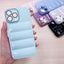 Solid Color Down Jacket Phone Case Comes With Lens Film Protective Cover For iPhone 14