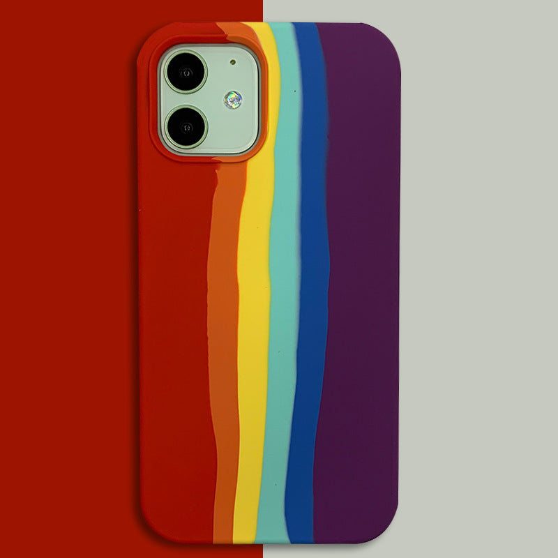 Liquid Silicone Bag Pc Rainbow Mobile Phone Case - MyMobile