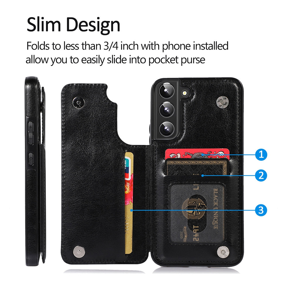 Back Flip Leather Wallet Cover Case for Samsung Galaxy S23 Plus