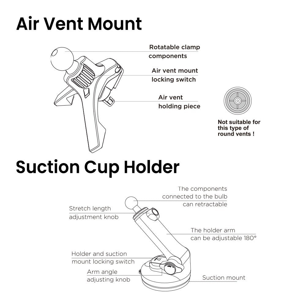 iQuick Magnetic Car Mount Charger with Cooling Semiconductor Radiator IC9 COOLGEAR 15W (IQUICK-C9)