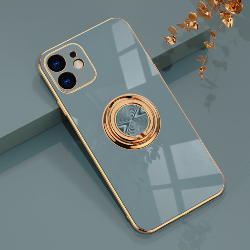 Electroplating Car Magnetic Mobile Phone Case For iPhone 15 Pro Max