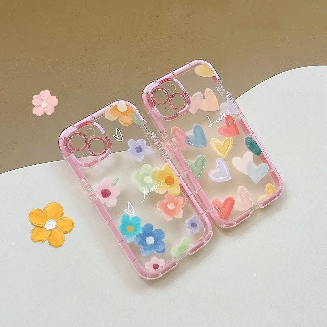 Girl Flower Love Mobile Phone Case For iPhone 14