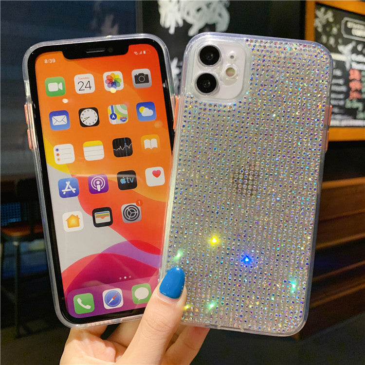 Transparent Diamond Mobile Phone Protective Case For iPhone 14