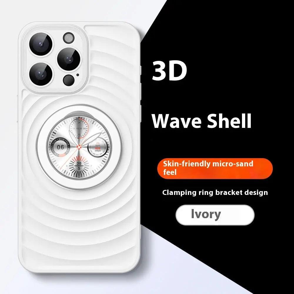 Magnetic Bracket Phone Case IPhone15 Wave Ripple Pattern - MyMobile