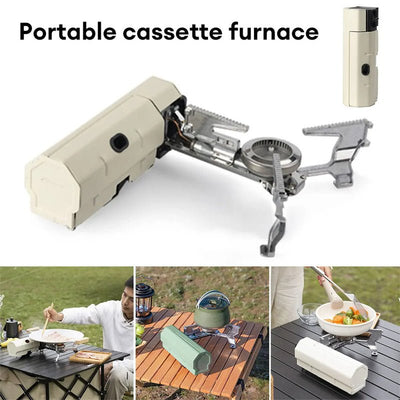 Camping Gas Stove Portable Folding Cassette Stove Outdoor Hiking BBQ Travel Cooking Grill Cooker Gas Burner Food Heating Tool Kitchen Gadgets - MyMobile