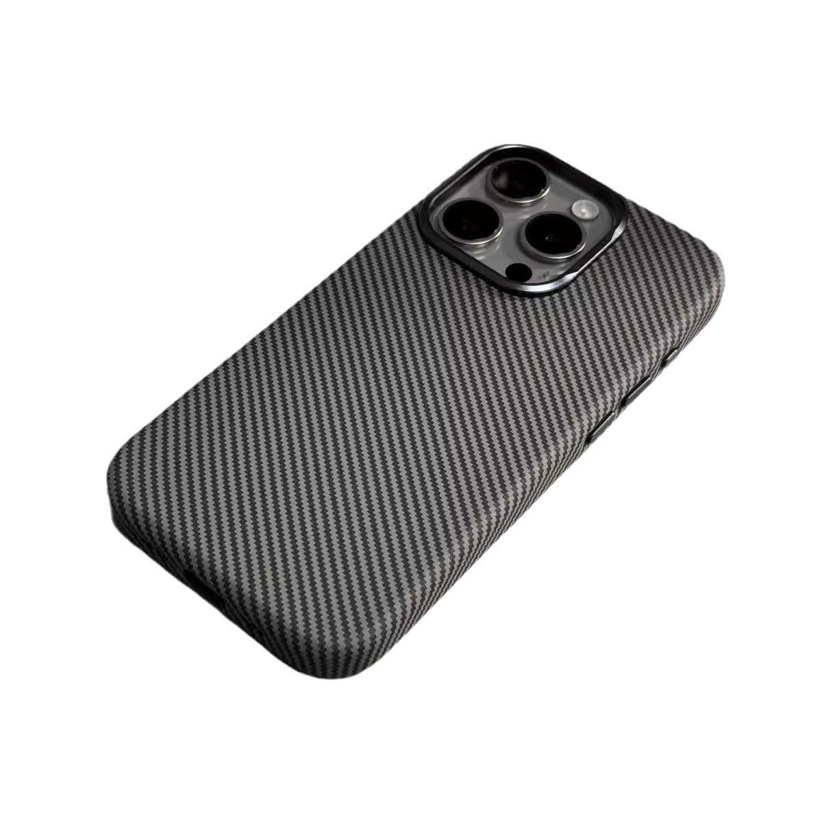 Carbon Fiber Grain Magnetic Absorbent Leather Phone Case For iPhone 16 - MyMobile