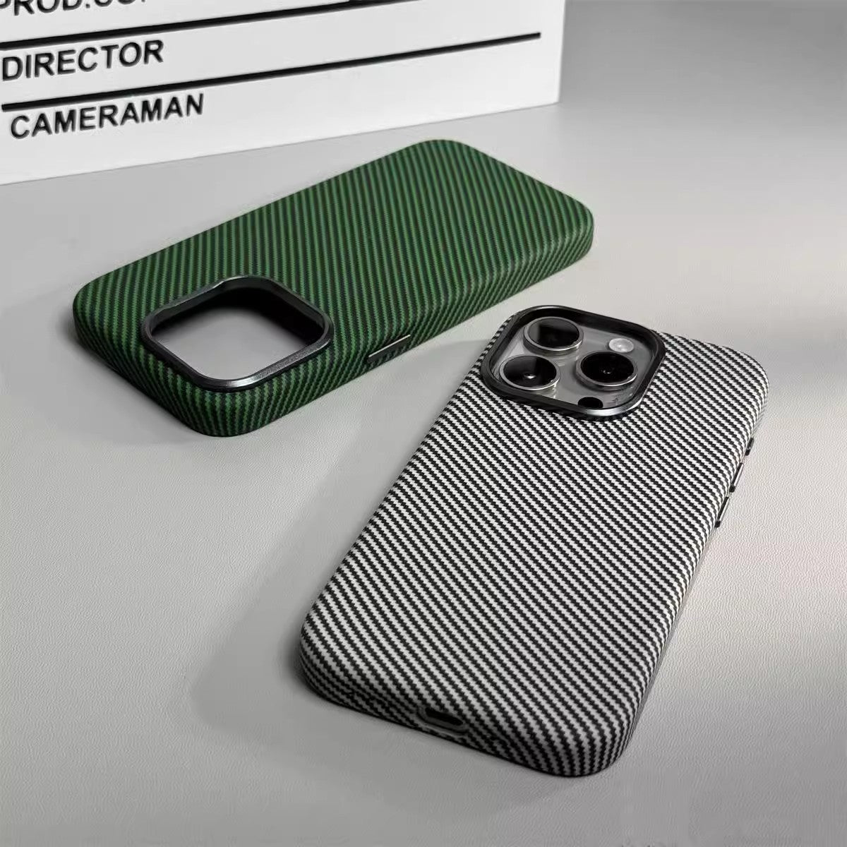 Carbon Fiber Grain Magnetic Absorbent Leather Phone Case For iPhone 16 - MyMobile