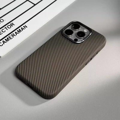 Carbon Fiber Grain Magnetic Absorbent Leather Phone Case For iPhone 16 - MyMobile