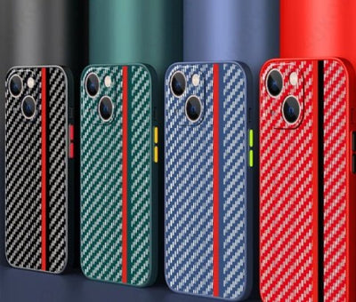 Carbon Fiber Patterned Anti Drop Phone Case For iPhone 15 - MyMobile