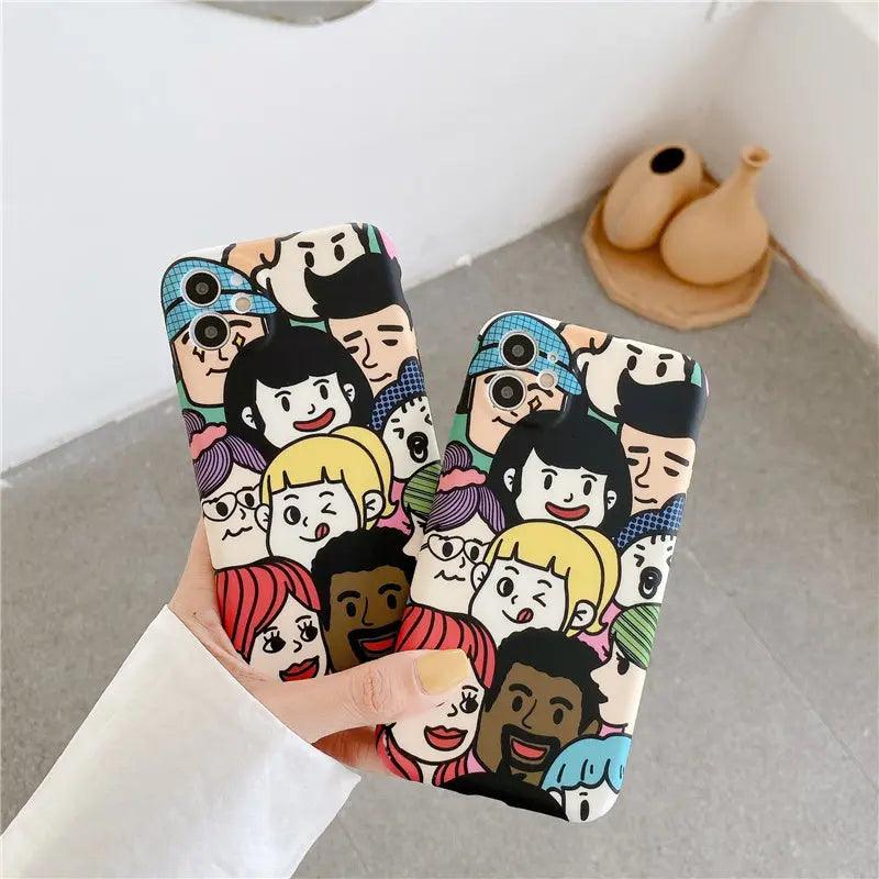 Cartoon Couple Mobile Phone Case Silicone Anti - fall - MyMobile