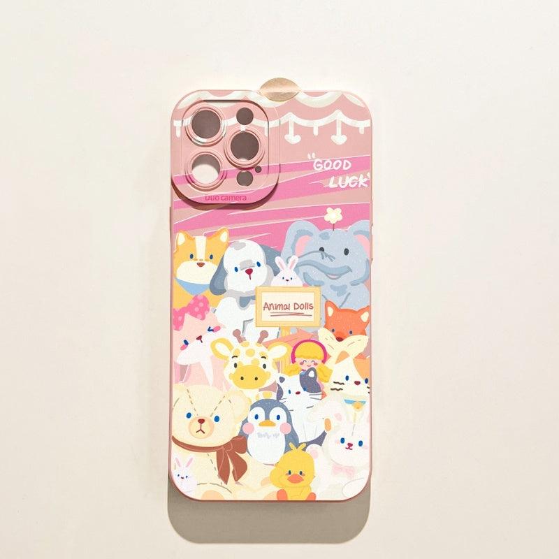 Cartoon Cute Animal Printed Phone Case For iPhone 14, 15 - MyMobile