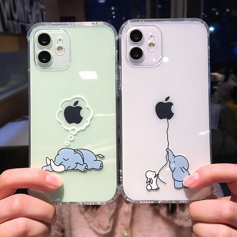 Cartoon Elephant Transparent Drop Proof Mobile Phone Case - MyMobile