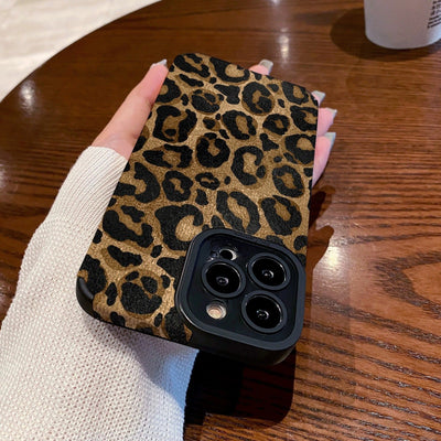 Cartoon Phone Case All - inclusive Gold Leopard Print For iPhone 16 - MyMobile