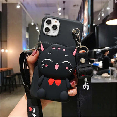 Cartoon silicone Wallet Case For Huawei P30 - MyMobile