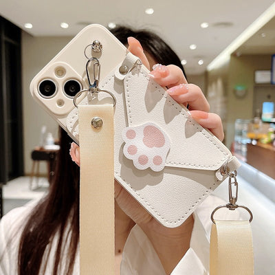 Cat's Paw Phone Case Crossbody Protector For iPhone 14 - MyMobile