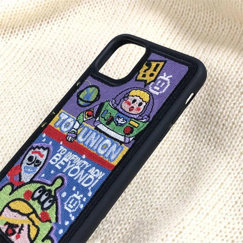 Cartoon Cute Embroidery Girl Phone Case - MyMobile