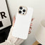 Solid Color Large Hole Sand Crystal Phone Case For iPhone 15