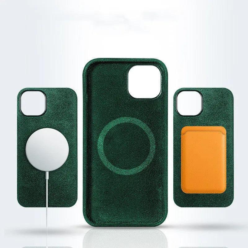 Plush Warm All Inclusive Mobile Phone Case Magnetic Type - MyMobile