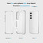 UTIA Shockproof Transparent Case Cover With Magnetic Ring for Samsung Galaxy S24 / S25-Transparent
