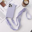 Crossbody Lanyard Liquid Silicone Phone Case For iPhone 15