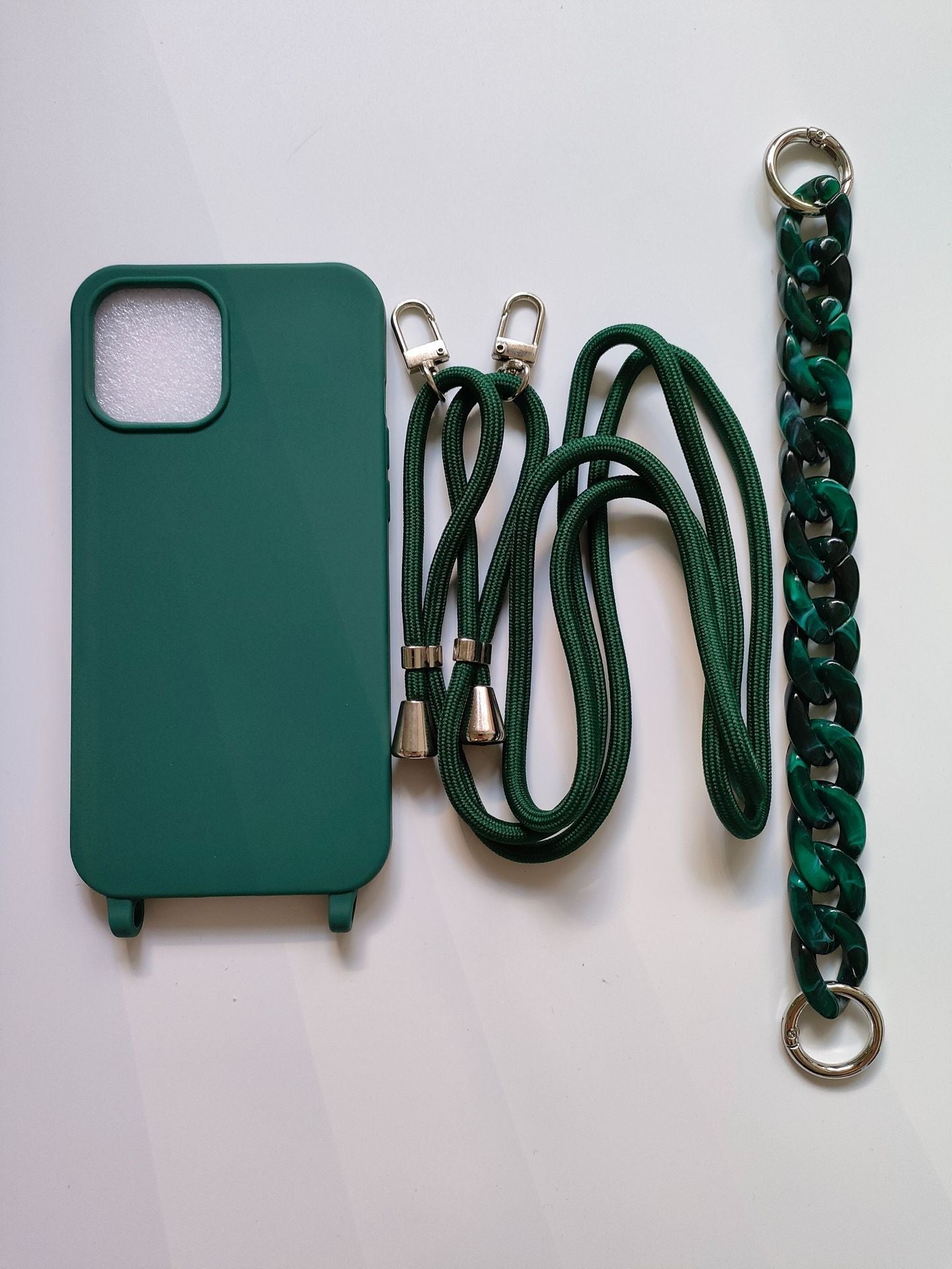 Chain Crossbody Phone Case Candy Color Soft Shell For iPhone 16 - MyMobile