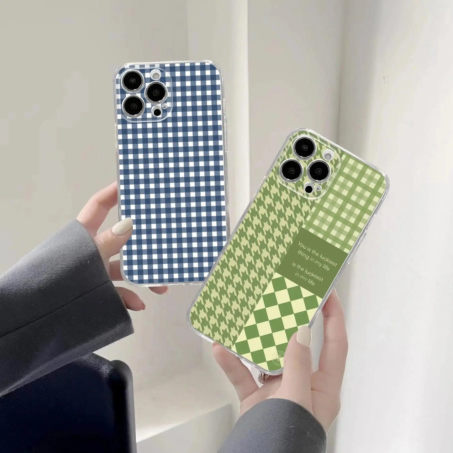 Checkerboard Print Mobile Phone Soft Case - MyMobile