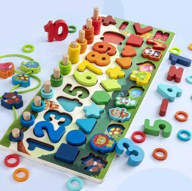 Children 3D Alphabet Number Puzzle Baby Colorful Geometric Digital Letter Educational Toy - MyMobile