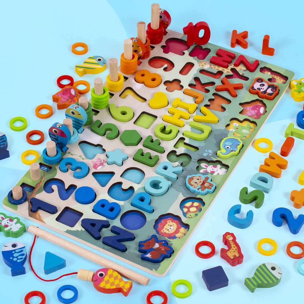 Children 3D Alphabet Number Puzzle Baby Colorful Geometric Digital Letter Educational Toy - MyMobile