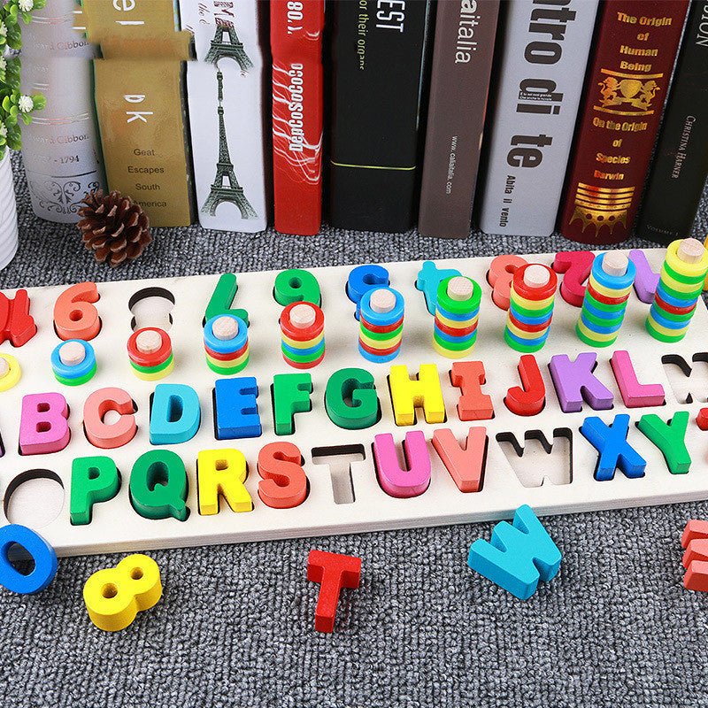 Children 3D Alphabet Number Puzzle Baby Colorful Geometric Digital Letter Educational Toy - MyMobile