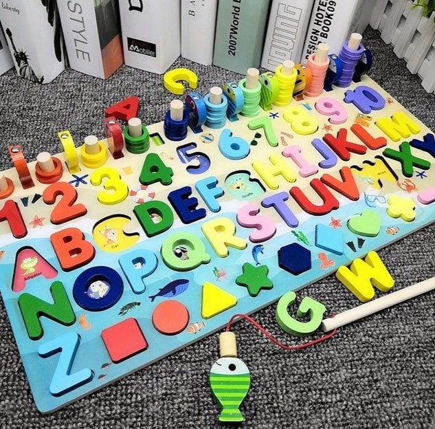 Children 3D Alphabet Number Puzzle Baby Colorful Geometric Digital Letter Educational Toy - MyMobile