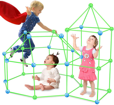 Children's Diy Bead Tent Fort Building Kit Toy Tent Building Blocks Tent Fight Tent - MyMobile