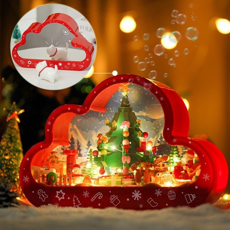 Christma New Style Assembled Building Block Toys Cloud Night Lamp Decorative Mirrors Frame LED Table Lights - MyMobile