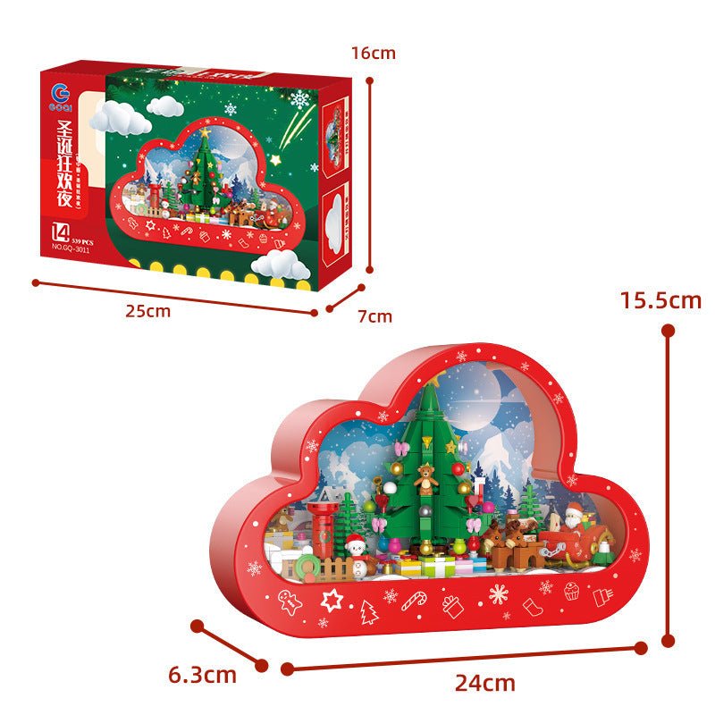 Christma New Style Assembled Building Block Toys Cloud Night Lamp Decorative Mirrors Frame LED Table Lights - MyMobile