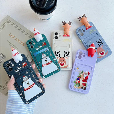 Christmas Mobile Phone Case Card Bag Soft Case For iPhone 12, 13, 14 - MyMobile