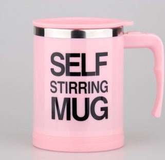 Coffee Stirrer Mug With Creative Handle, Button Design, Self Stirring, Automatic, With Lid - MyMobile