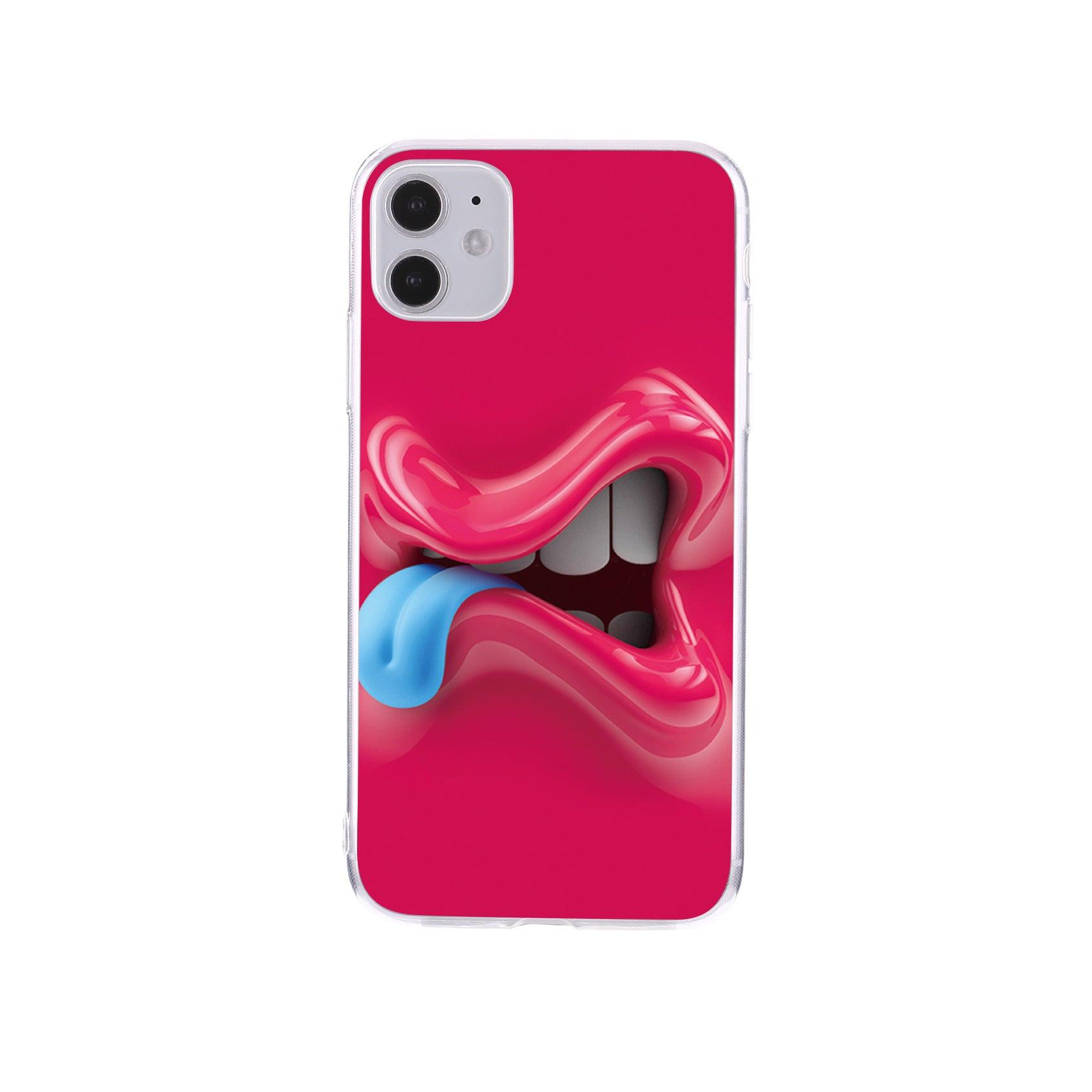 Compatible with Apple, Compatible with Apple , ins Funny Expression 12promax Apple Iphone11 Mobile Phone Shell Cover XR Applicable 8Plus Painted XS Transparent - MyMobile