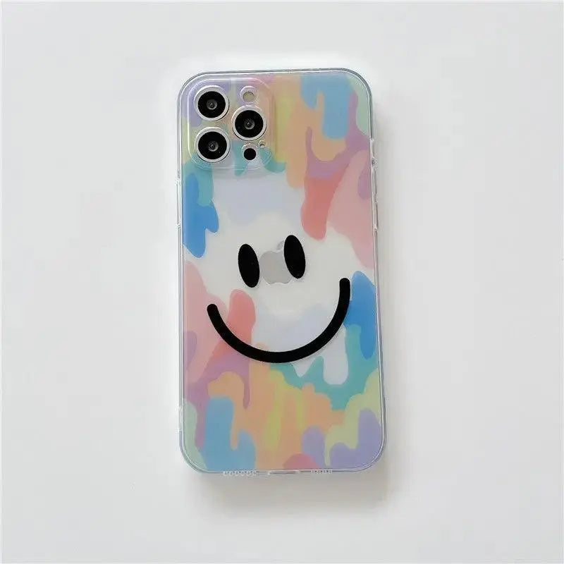 Compatible with Apple, Compatible with Apple , Suitable For IPhone12ProMax Mobile Phone Case Apple 11 Camouflage Smiley Face TPU Expression All - inclusive Protective Cover Soft Shell - MyMobile