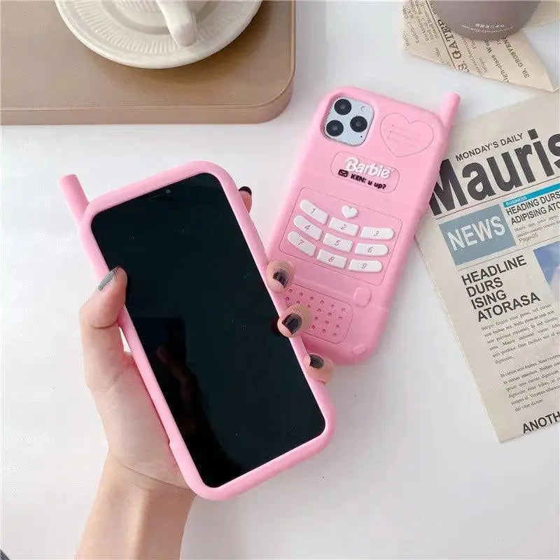 Compatible with Apple , Cute Baby Heart Telephone Girl Case For 12 Case 11 Pro Max - MyMobile