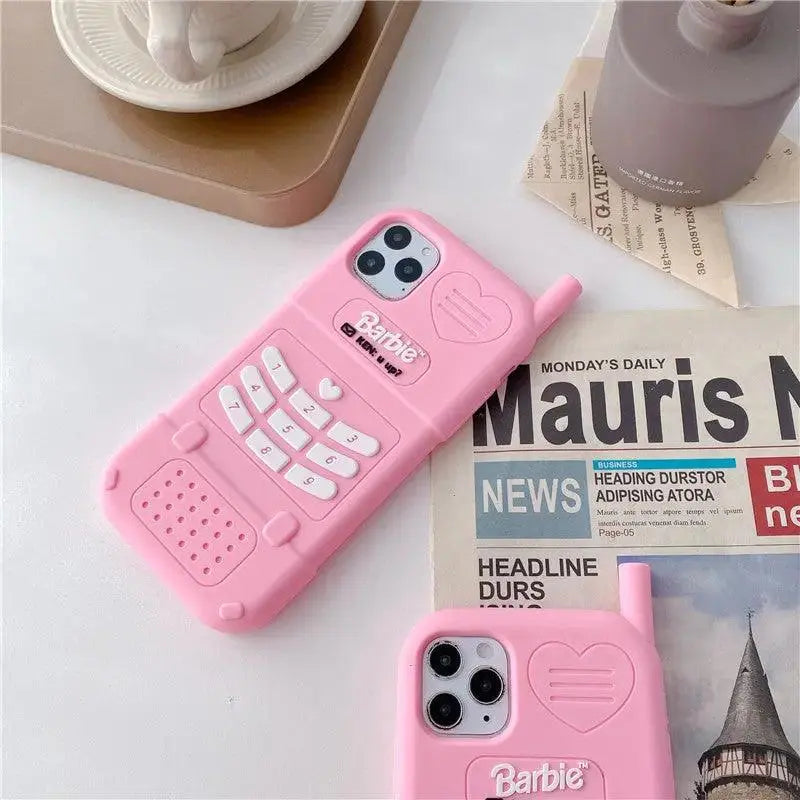 Compatible with Apple , Cute Baby Heart Telephone Girl Case For 12 Case 11 Pro Max - MyMobile