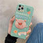 Compatible with Apple , Cute Cartoon Mobile Phone Case Exquisite Embroidery Mobile Phone Case Protective Cover Lens Protection - MyMobile