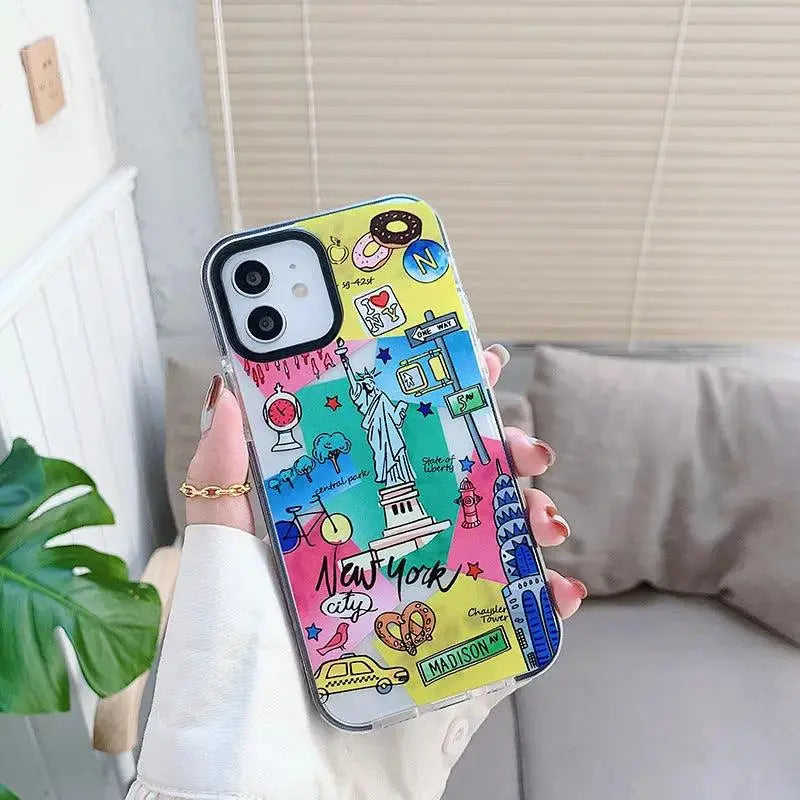 Compatible with Apple, Fashion World Travel Label Phone Cases For iPhone 12 - MyMobile