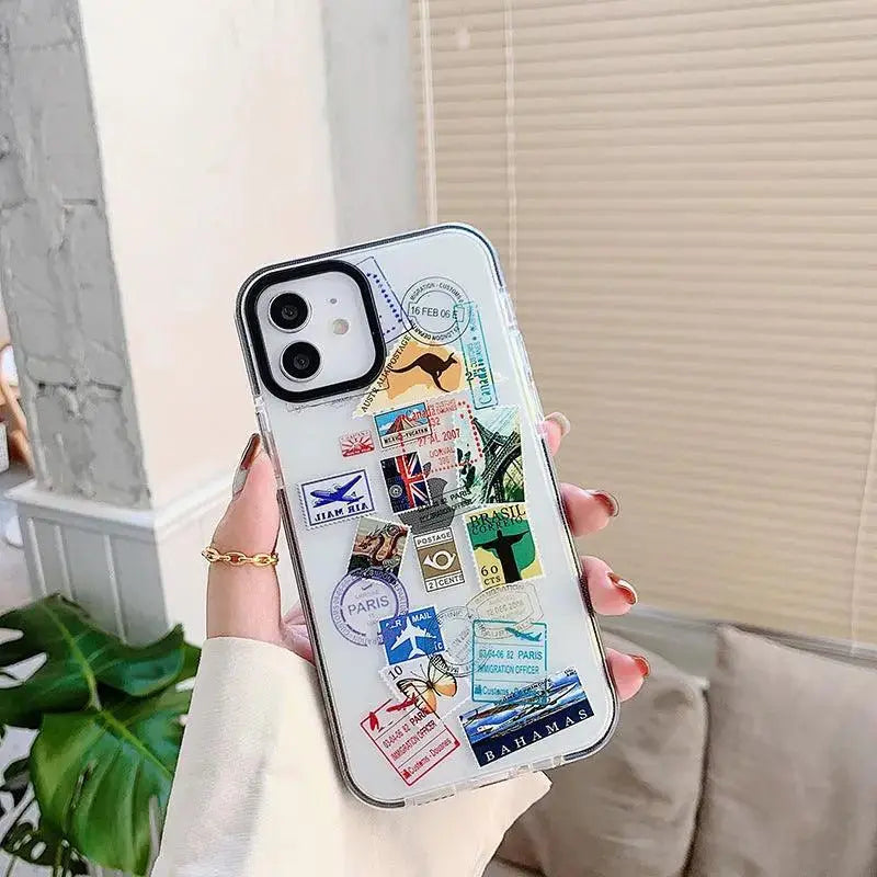 Compatible with Apple, Fashion World Travel Label Phone Cases For iPhone 12 - MyMobile