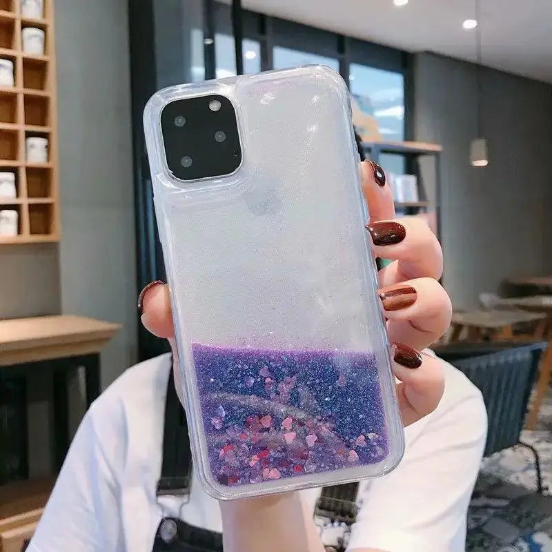 Compatible with Apple , Glitter liquid mobile phone case - MyMobile