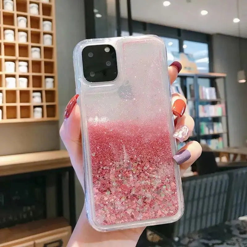 Compatible with Apple , Glitter liquid mobile phone case - MyMobile