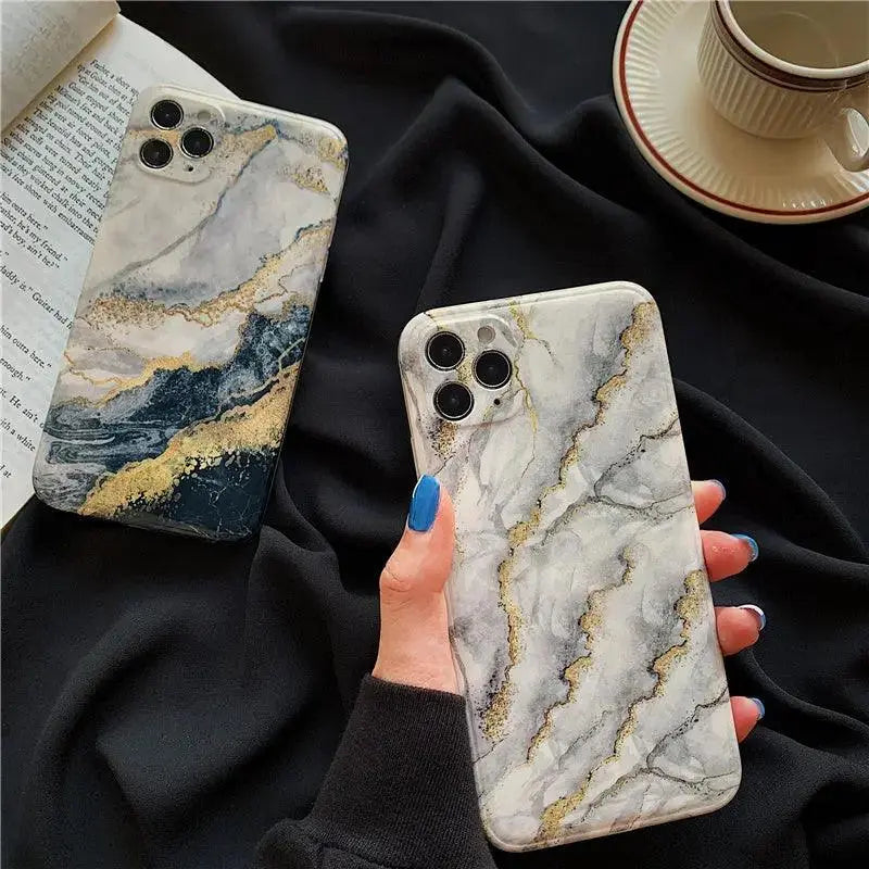 Compatible with Apple , Glitter Marble Apple Phone Case - MyMobile