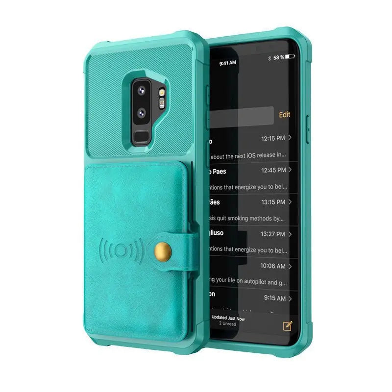 Compatible with Apple, Luxury PU Leather Wallet Case For Samsung Galaxy S10 - MyMobile