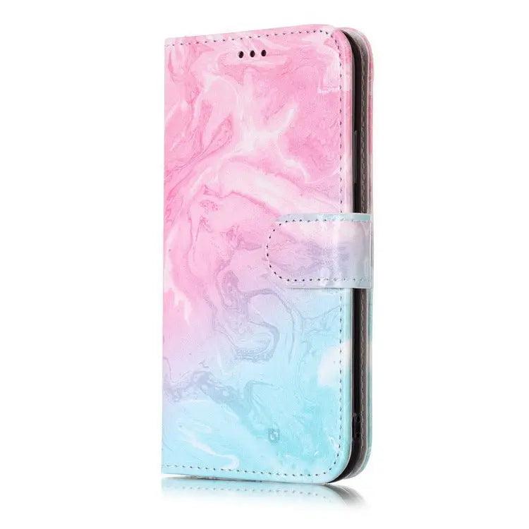 Compatible with Apple, Marble Flip Wallet Case for iPhone 11 Pro max 12 X Xs max XR 7 8 6 6S plus Book Style Phone Case 3D Vision Leather Cases Coque - MyMobile