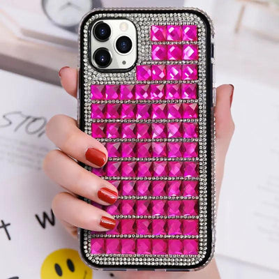 Compatible with Apple , New Diamond - inlaid Mobile Phone Case Edge Drill Mobile Phone Protective Case - MyMobile