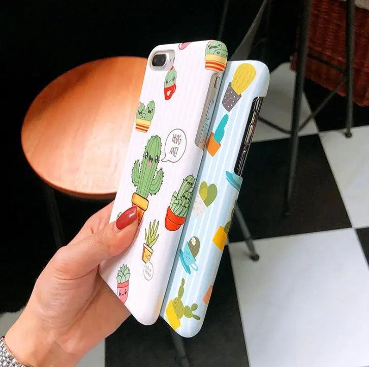 Compatible With Apple, USLION Green Cactus Case For I Plus Flower Cartoon Animal Phone Cases For Matte Hard PC Back Cover - MyMobile