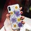 Compatible With Compatible With , Qianliyao Dried Real Flower Cases For I XR Case Handmade Clear Soft Back Cover For - MyMobile